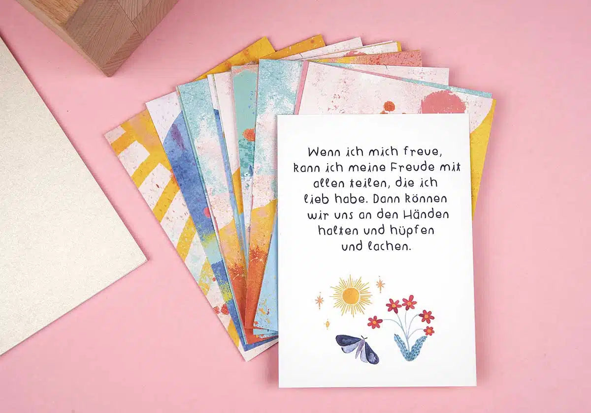 Tolle Affirmationskarten von Frau Ottilie im Postkartenformat, mit vielen schönen Affirmationen und Texten