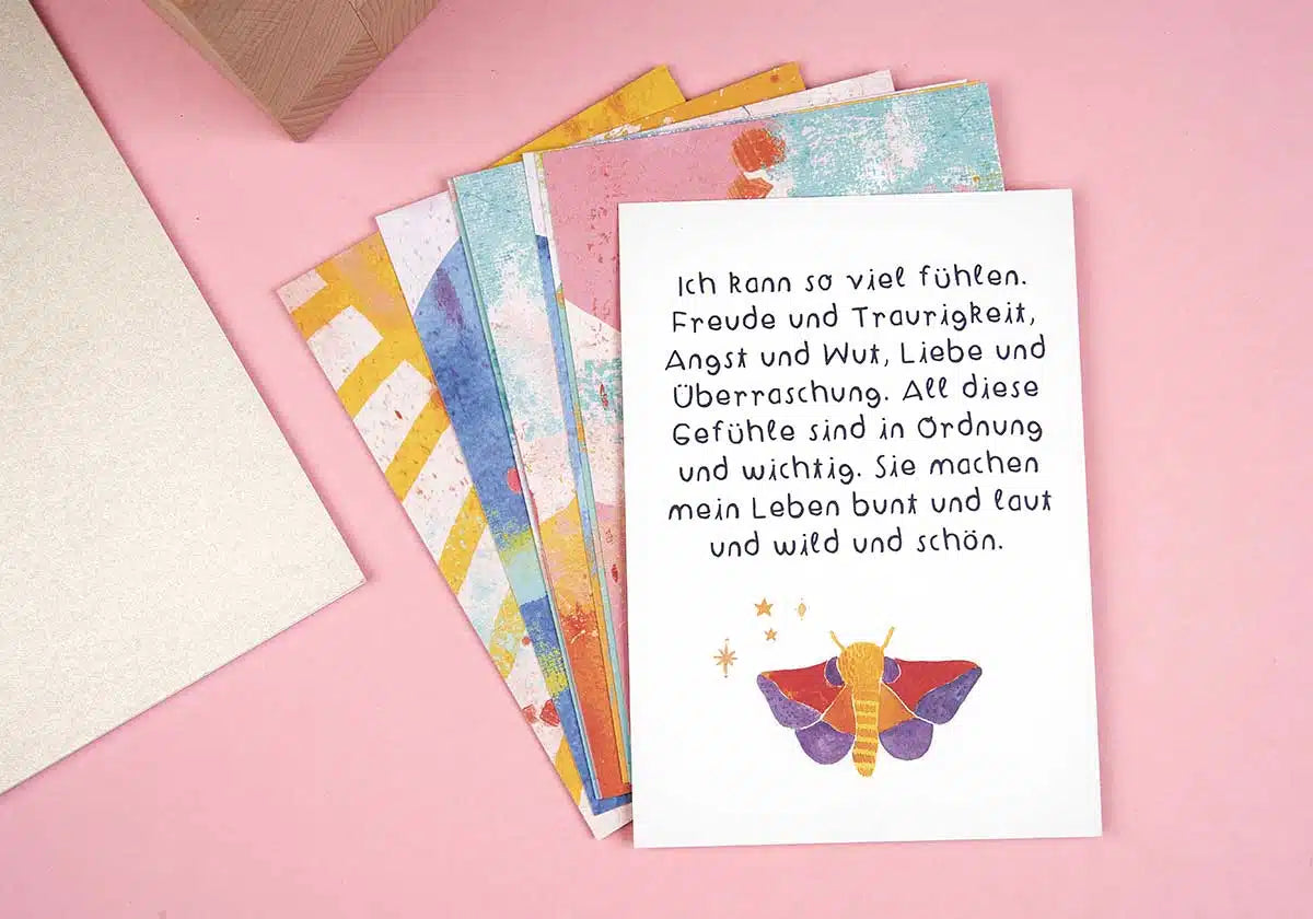 Tolle Affirmationskarten von Frau Ottilie im Postkartenformat für Kinder und Jugendliche – ideal als Geschenk