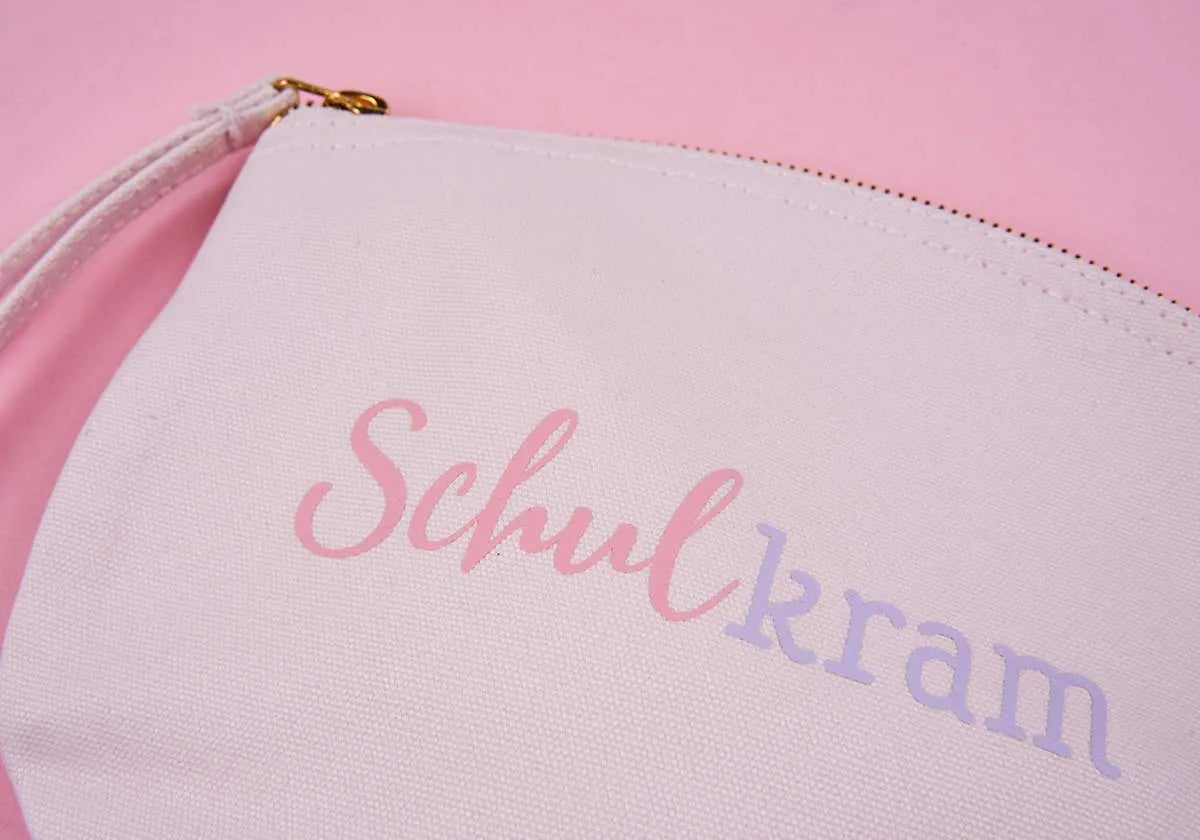 Mäppchen »Schulkram« rosa – 100% Organic Cotton